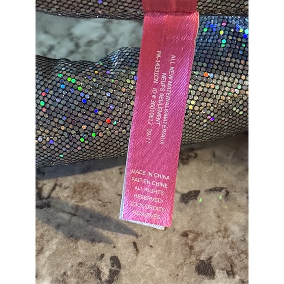 2017 Victoria's‎ Secret Pink Iridescent Glitter Bling Collectible Giant Mini Dog - Picture 9 of 16